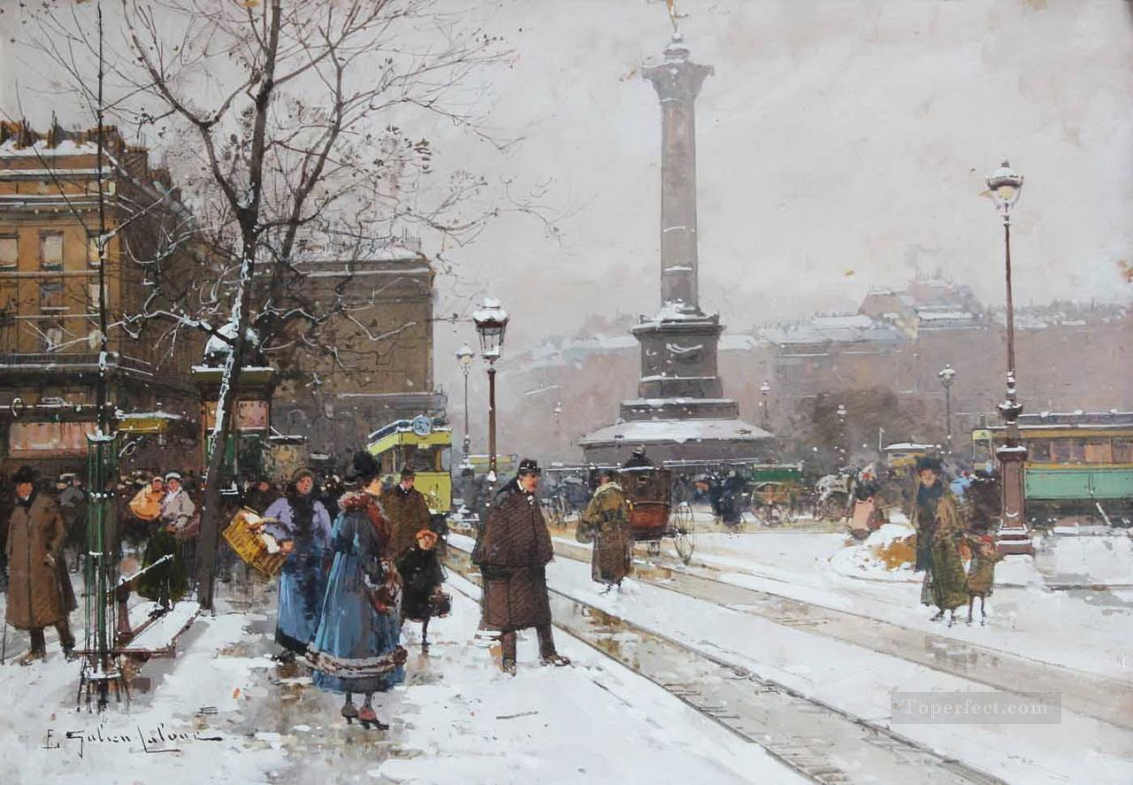 La Place de la Bastille Galien Eugene Oil Paintings